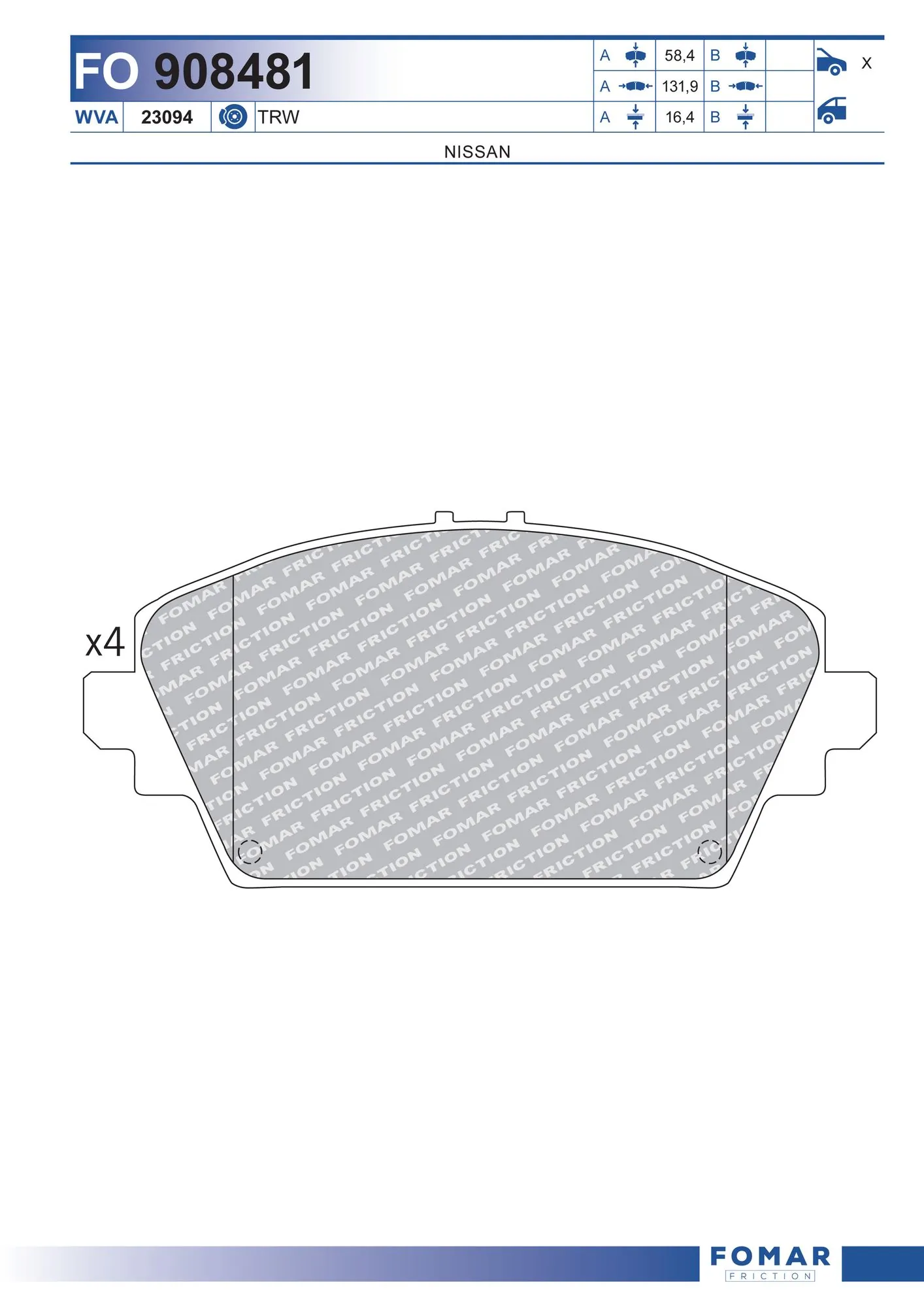 Brake Pad Set, disc brake